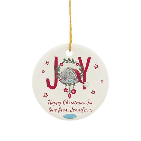 Personalised Me To You Joy Ceramic Christmas Decoration £9.99